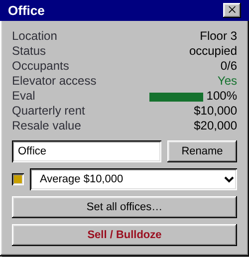 The unit editor showing the Classic four-rung price menu